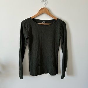 J Crew Forest Green Small Artist Tee 100% Cotton